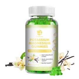 Lukaree Potassium Magnesium Gummies Magnesium Glycinate Potassium Citrate Plus Omega 3