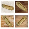 Universal Hardware Oval Pull Finger Recessed Brass Door Handle Recessed