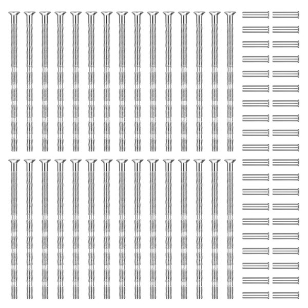 Mynoozi 30Sets M3 Door Handle Fixing Screws and Sleeves, Nickel