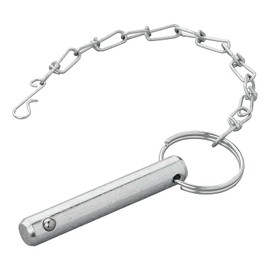 Locking Pin for Parking Supports Made of Galvanised Steel Pin Diameter 14.3 mm and Chain Light Locking Bolt for Turnout Support or Caravan Support (Plug Pin Diameter 14.3 mm)
