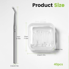 Ingrown Toenail Correction Kit, 40 Pieces Painless Toenail Straightening Strips with Toenail Lifter - Easy Ingrown Toenail Tool Kit