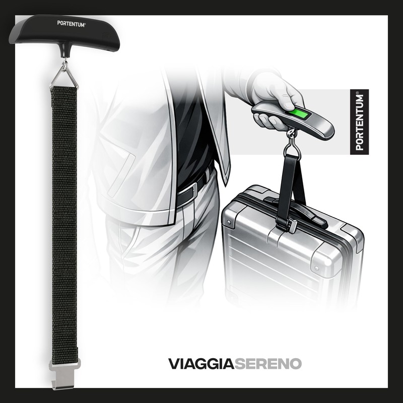 PORTENTUM Pesa valigia da viaggio digitale con schermo LCD –