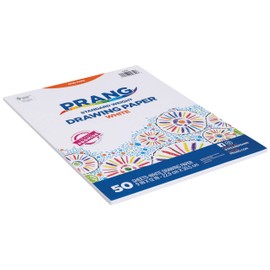 Prang (Formerly Art Street) Drawing Paper, White, Standard Weight, 9" x 12", 50 Sheets