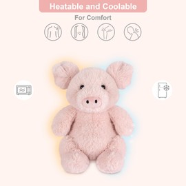 SuzziPals Heatable & Coolable Pig Stuffed Animal, Microwavable Heating Pad for Soothing Warmth & Relaxation, Lavender Scented Plush Toys for Companion & Stress Relief, Pig Gift for Adults & Kids