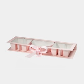 Geoto 6 Pack 2023 New Idea Pink Mother's Day MOM Gift Wrapping Flower Box with Clear Window