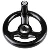 Lathe Hand Wheel 12 x 100 mm Black Round 3