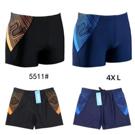 a546 Men's Plus Size Quick-Dry Fashion Print Boxer Swim Trunks Swim 35115511 Color Match + 3511 3XL 10ea