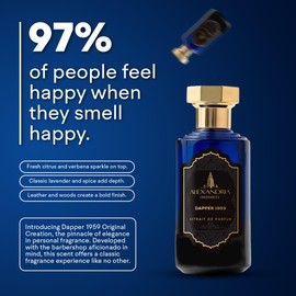 Alexandria Fragrances Dapper 1959 Eau De Parfum for Men - Long Lasting Luxury Perfume with Sicilian Citrus, Lemon Verbena, Lavender, Pepper & Star Anise - Elegant Everyday Cologne for Men - 60ml