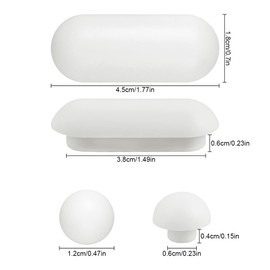 Lotsdonxia Toilet Seat Bumper Set – Noise Dampening Plastic Buffer Pads Universal Toilet Seat Bumpers with Cushioning Gaskets for WC Seat (White)