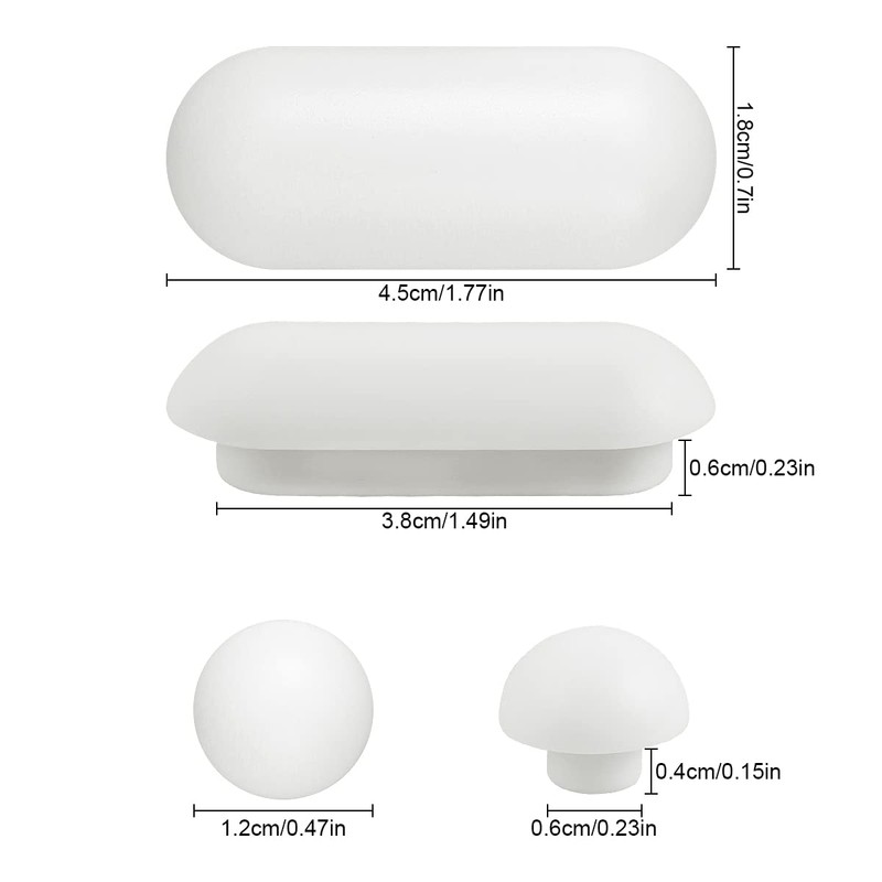 Lotsdonxia Toilet Seat Bumper Set – Noise Dampening Plastic Buffer