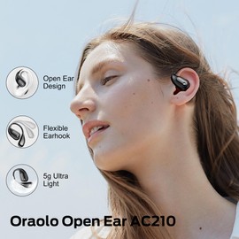 Open Ear Headphones, Bluetooth 5.4 Earbuds with Stereo Sound, Wireless Headphones with 30 Hours Playback, Type C Charging, Clear HD Calls, Touch Control, IPX5 Waterproof Open Ear Earbuds