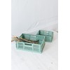3 Sprouts Recycled Plastic Collapsible Crate - Stackable Folding Storage