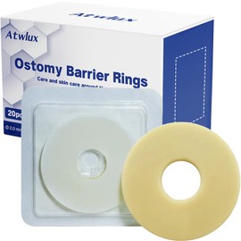 20 Pack Ostomy Barrier Rings, Ostomy Supplies, Moldable Ostomy Rings, Hydrocolloid Skin Barrier Ring for Colostomy Bags