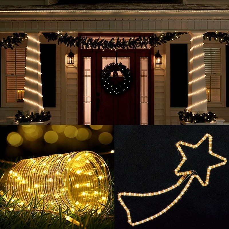 Solar String Light 7m 50LEDs Solar Tube Light Outdoor Waterproof