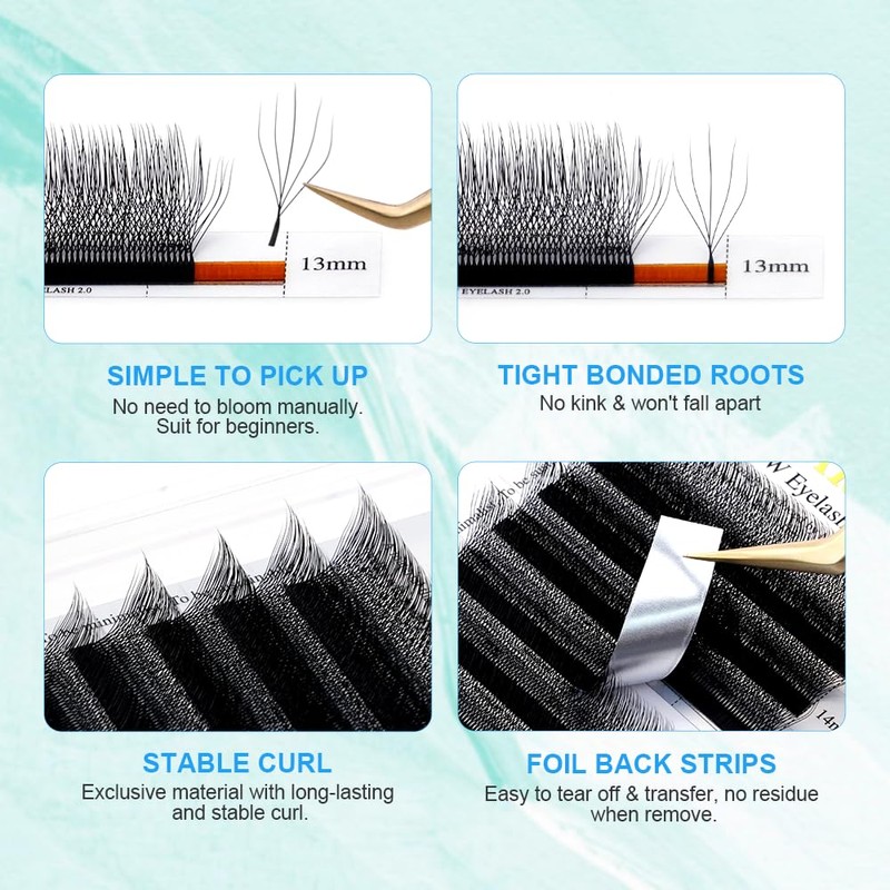 NAGARAKU 5D Lashes, W Shape Eyelash Extensions VERSION 2.0 Soft