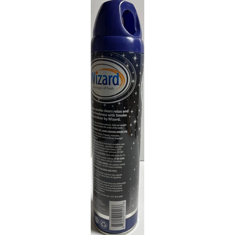 Wizard Double Action Smoke Odor Neutralizer & Air Freshener, Eliminates