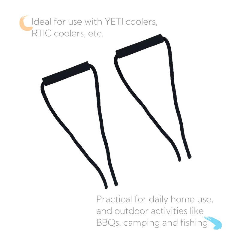 2PCS Cooler Rope Handle Replacement, Ideal for Use with YETI