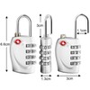 TRIXES TSA Suitcase Padlocks - 4 Pack of Combination Padlocks