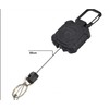 Barone Strongest Telescopic Reel Chain with Carabiner Clip Belt Clip
