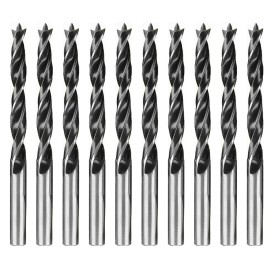 HF Brad Point Woodworking Drill Bit Set Drill Hardwood softwood Cutting 1/8"-10Pcs