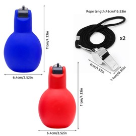 Cisolen Pack of 2 Hand Whistles, Stainless Steel Sports Whistles, Hand Whistle, Sports Lessons, Hand Squeeze Whistles, Trainer Whistles for Referees, Sports Teachers, Dog Trainer, Accessories,