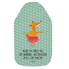 Mr. & Mrs. Panda Hot Water Bottle Fox Ballerina Gift Dancer Heat Cushion Fox Saying Children's Hot Water Bottle Grain Cushion Hot Water Bottle with Cover