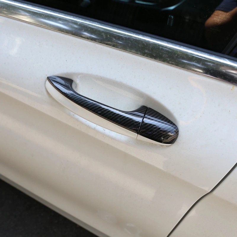 momocar Carbon Fiber ABS Side Door Handle Trim For Benz