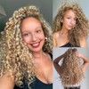 QEUOPE P27613 Highlight Kinkycurly Bundles Human Hair Ombre Two Tone