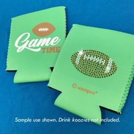 Set mit 3 Mini-Fußball-Sportbällen Cheer Bow Iron On Strass Kristall T-Shirt Transfer für Frauen Mädchen von JCS Rhinestones