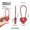 UP Security Small Combination Padlock, Cable Locks with Combination, Cute