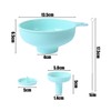 3 Piece Kitchen Funnel With 1 Piece Brush, Plastic Cooking