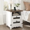 CABIHOME Nightstand Farmhouse Side Table 24" inch End Table Bedside