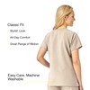 WonderWink Women's Basic V-Neck Scrub Top, Khaki, 5X