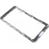 Creathome 3D Curly Wave Pattern Chrome License Plate Frame from