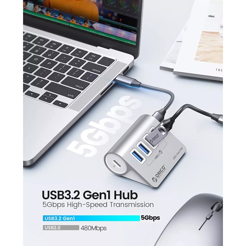 Universal ORICO USB Hub 5Gbps with 4 USB A Ports
