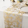 WELTRXE Table Runner Net with Gold Foil 28 x 15