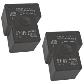 T9AV5L12-12 (Set of 2) 12VDC NO-20A NC-10A 5Pins Relay