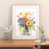 DUGEHO Paint by Numbers Yellow Flower, DIY Hand-Painted Oil Painting