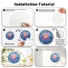 WACOCETOY Acrylic Puzzle Suncatcher DIY Transparent Flower Jigsaw 82 PCS