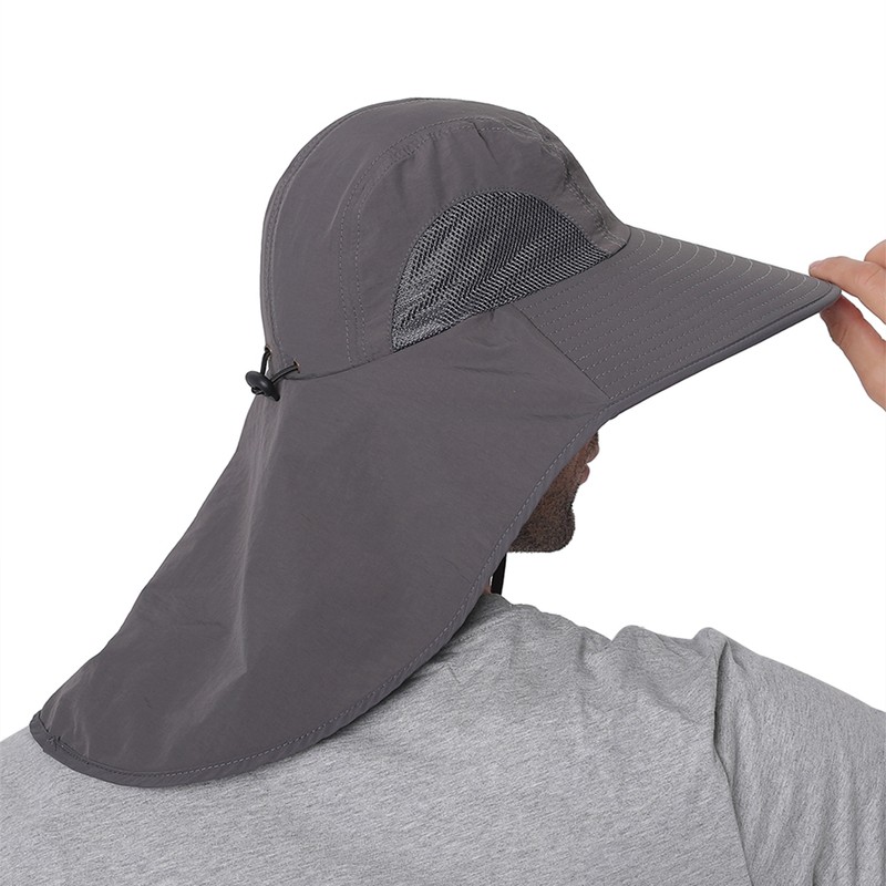 Fishing Cap Wide Brim Sun Hat with Neck Flap for