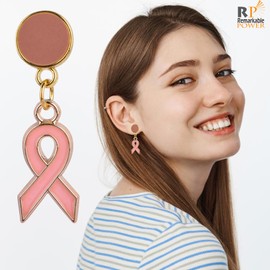 RP Remarkable Power, Paquete de 160 dijes de cinta para concienciación del cáncer de mama, colgantes de esperanza para hacer joyas