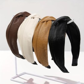 WOVOWOVO Headbands for Women Fashion Non Slip Head Bands for Women’s Hair Trendy Twist Knot Wide Thick Headband for Girls Hair Accessories 4PCS