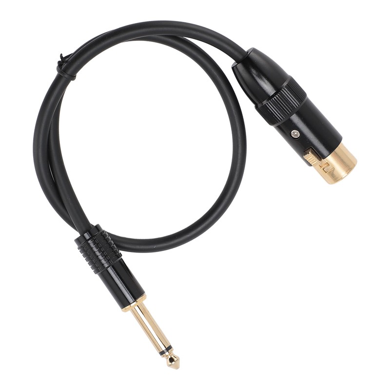 XLR Female to 6.35mm Mono Male Cable Gold Plated Connector