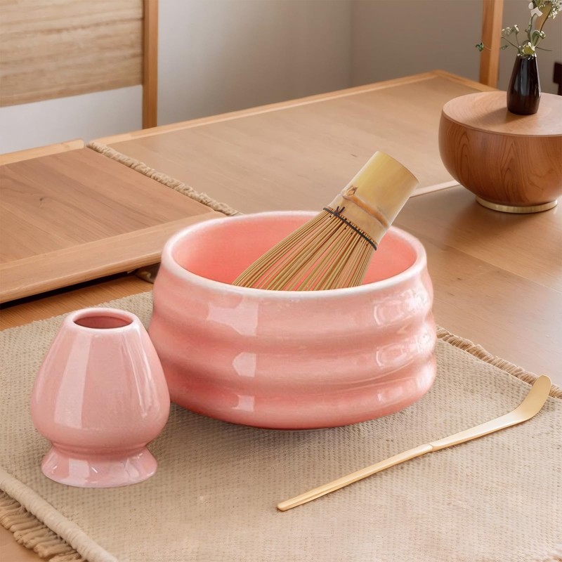 CHEHILL Juego de 5 Batidor de Matcha y Tazón, Kit