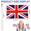 JUNEBRUSHS 20 Pcs British Flag, British Union Jack Stick Flag