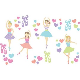 WallPops WPK2575 Prima Ballerina Wall Art Kit, Multi-Color