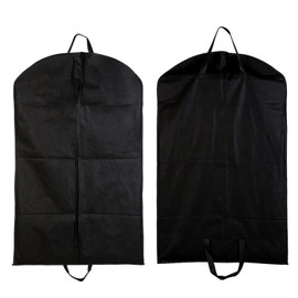 1 piece suit dust bag, dust cover, storage bag, suit cover; for suits, coats, jackets, tuxedo reusable full zipper garment bag black (60 * 100cm)