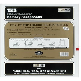 Pioneer Page Protector 12X12 5pk Holds 10 Pages W5 Black