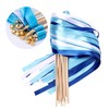 Whaline 30 Pack Ribbon Sticks Chromatic Silk Ribbon with Bells