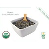 Organic French Green Lentils Whole Raw, High Fiber Non-GMO-Bulk (1LB)